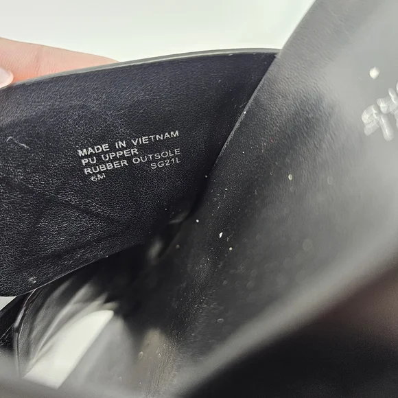 Michael Kors MK Logo Double Strap Slide Sandals Black 6M | Chunky Sole - Picture 6 of 7